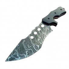 Damascus handmade hunting knife sharped blade free leather sheath